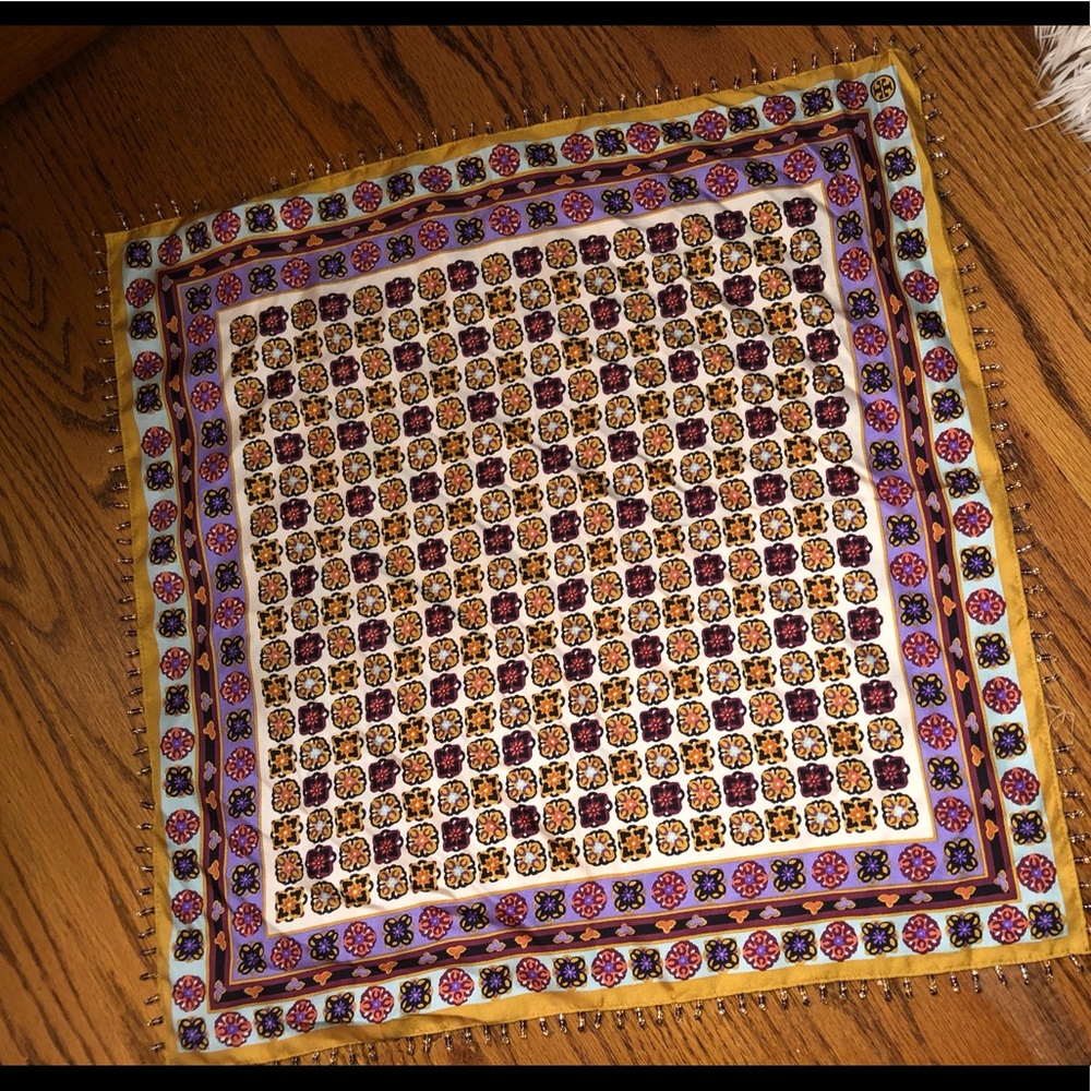 Tory Burch Beaded Fringe Scarf